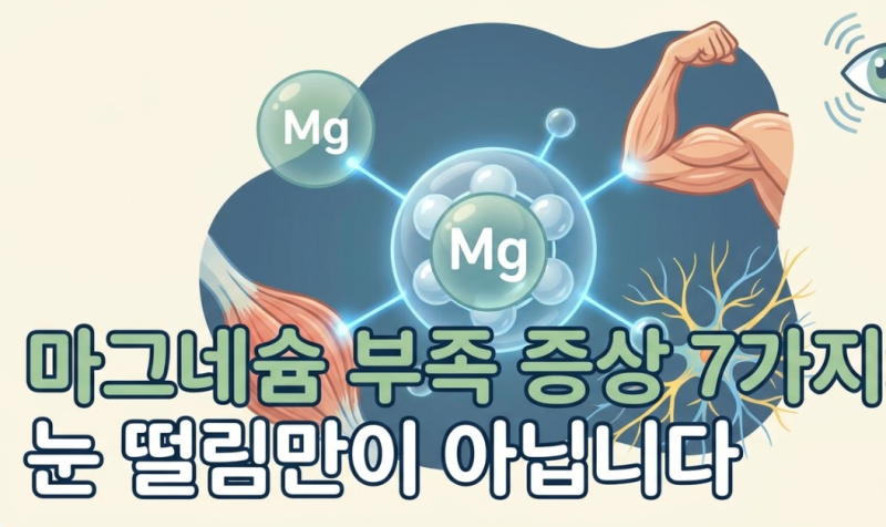 마그네슘 부족 증상 7가지, 눈 떨림만 문제가 아닙니다