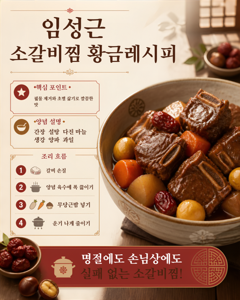 임성근 소갈비찜, 집에서 잡내 없이 부드럽게 성공하는 비법