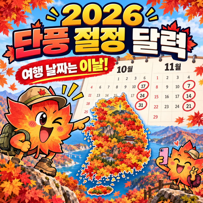 2026 단풍 절정시기·전국 단풍 명소 총정리…올가을 단풍 여행 날짜는 이날로 잡으세요!
