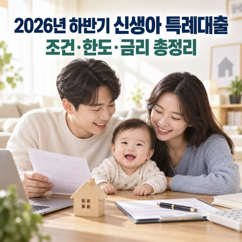 2026년 하반기 신생아 특례대출 총정리｜조건·한도·금리, 디딤돌 4억·버팀목 2.4억