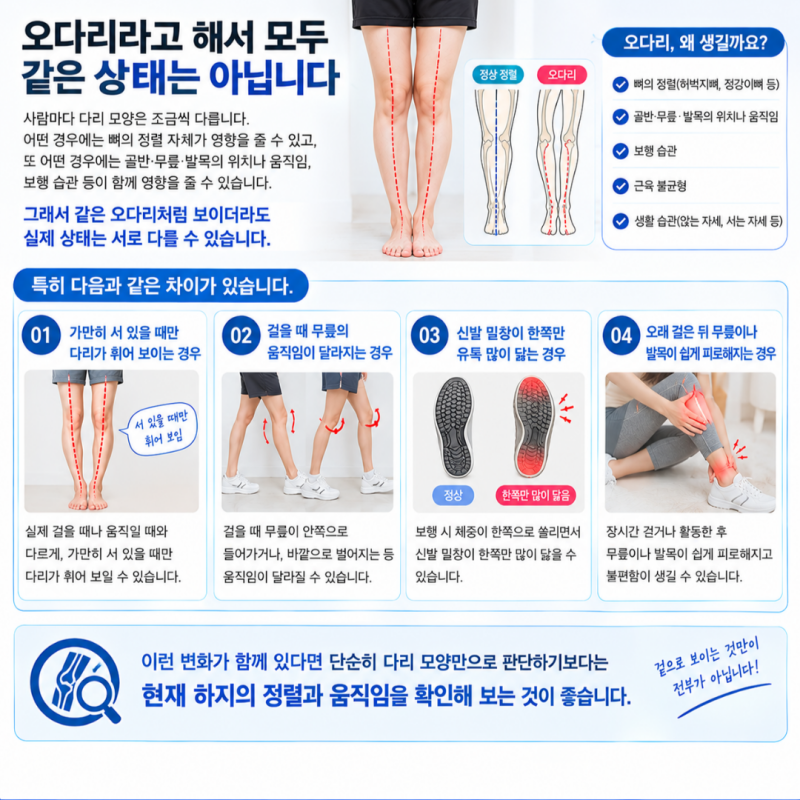 대구 오다리교정, 무릎을 붙여도 다리가 벌어진다면?