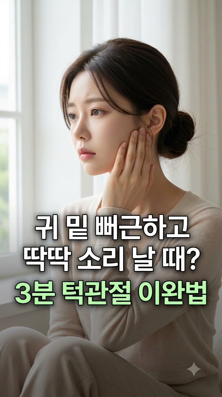 귀 밑 뻐근하고 입 벌릴 때 딱딱 소리 난다면? 턱관절증후군 전조증상 및 초기 증상! 관절막 ....