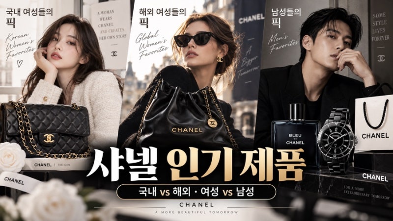 샤넬에서 진짜 많이 사는 건 뭘까? 한국 vs 해외 여성·남성 인기 제품