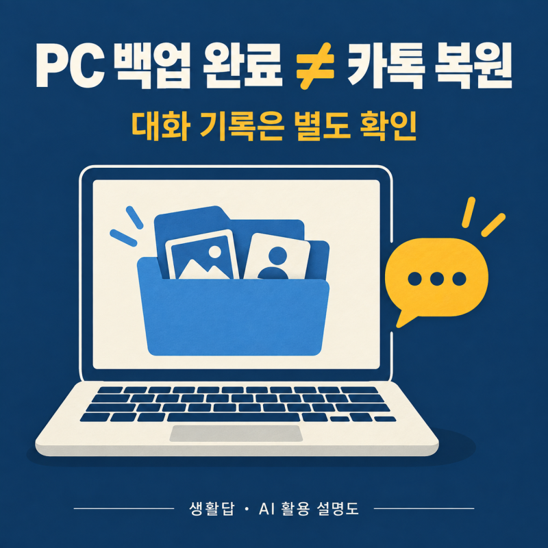 스마트스위치 PC 백업했는데 카톡 대화가 없어요…앱 지우기 전 확인할 것