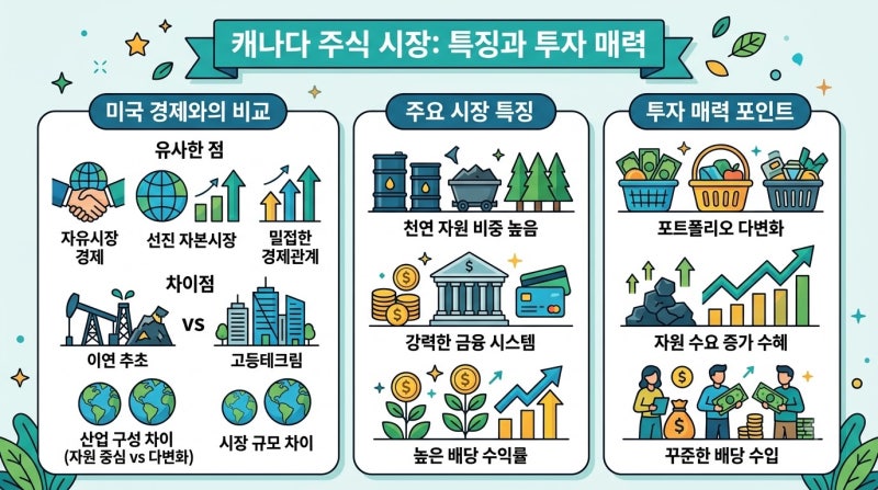 미국 경제와 닮은 듯 다른 캐나다 증시 특징과 투자 매력 총정리