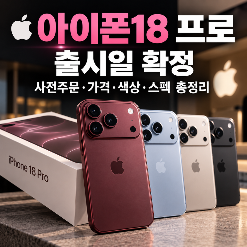 아이폰18 프로 출시일 확정｜사전주문 시간·가격·색상·스펙·달라진 점 총정리