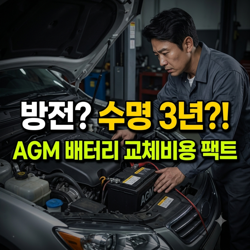 자동차 배터리 방전 교체비용, AGM 배터리 수명 3년과 ISG 스탑앤고 점검 팩트
