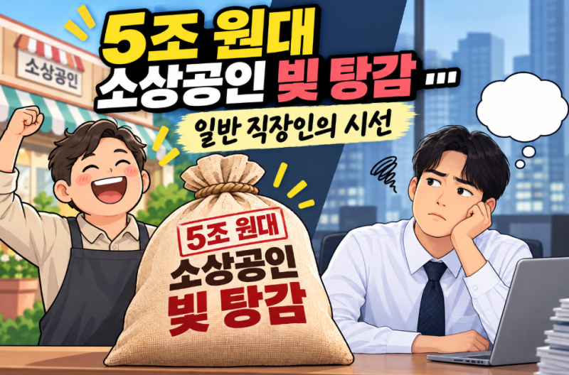 5조 원대 소상공인 빚 탕감 ... 일반 직장인의 시선