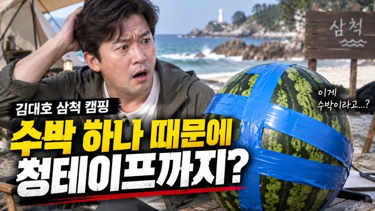 <b>김대호</b>, <b>수박</b> 자르다 멈췄다…결국 ‘<b>청테이프</b>’까지 감은 이유