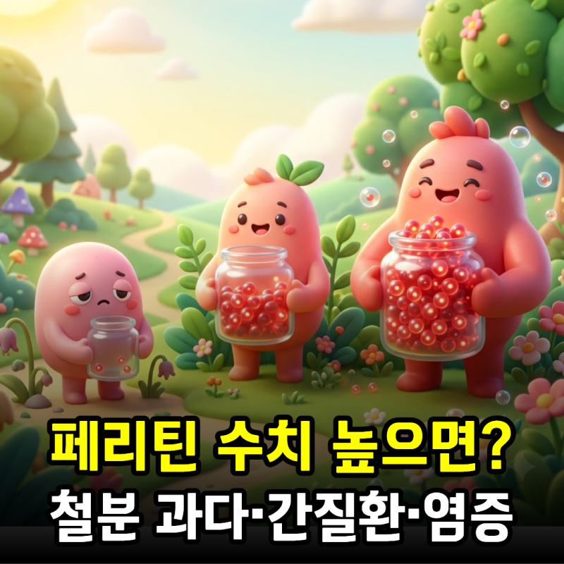 페리틴 수치 높으면 철분 때문일까? 철분 과다·간질환·염증