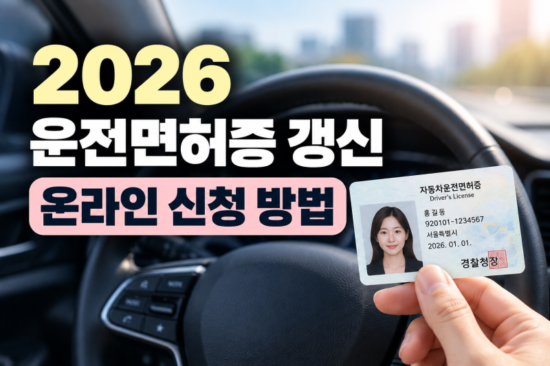 2026 운전면허증 갱신 온라인 신청 방법 총정리 (준비물·수수료·건강검진)