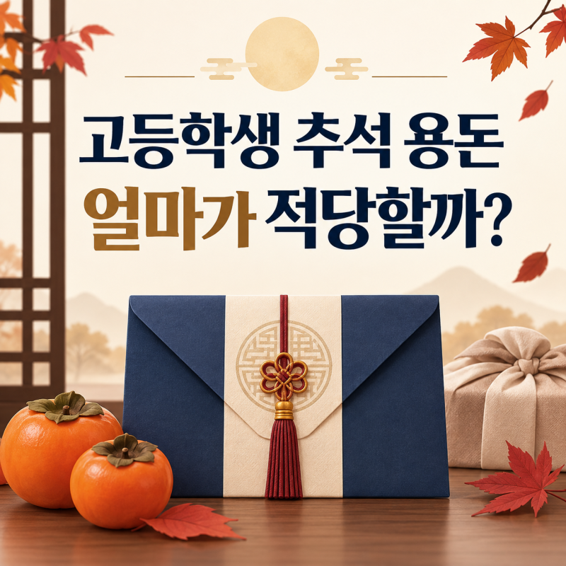고등학생 추석 용돈 얼마가 적당할까? 5만원과 10만원 기준 정리