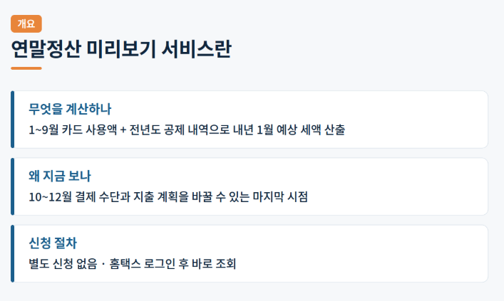 연말정산 미리보기 시스템 확인방법