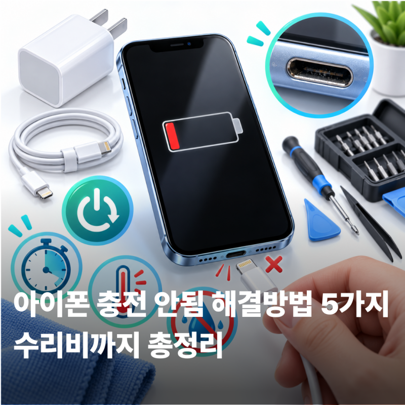 아이폰 충전 안됨 해결방법 5가지, 수리비까지 총정리