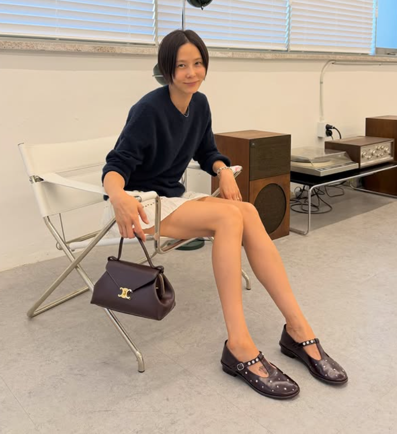 김나영 인스타룩 로퍼 슈콤마보니 메리제인 Lune flats 와인 버건디 신발 정리