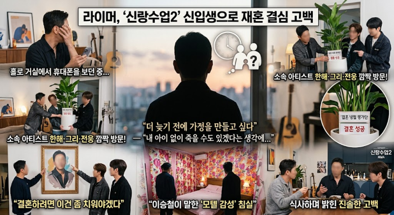 "내 아이 없이 그냥 죽을 수도 있겠더라"  라이머, '신랑수업2'서 재혼 결심 대공개!