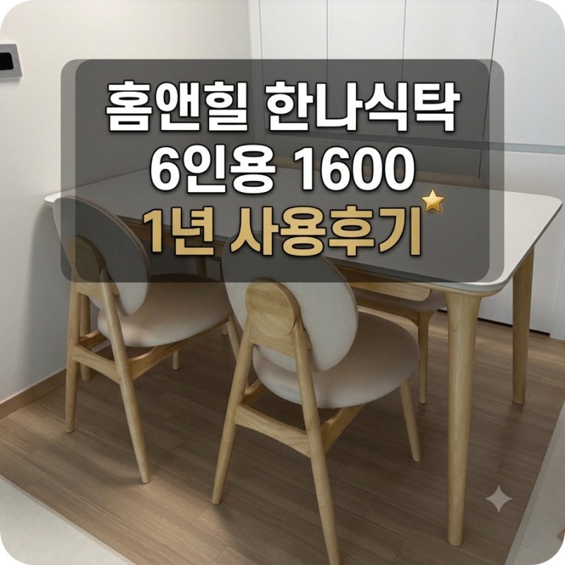 홈앤힐 한나 6인용 세라믹 식탁 1600 1년 사용 후기 양면 상판 추천