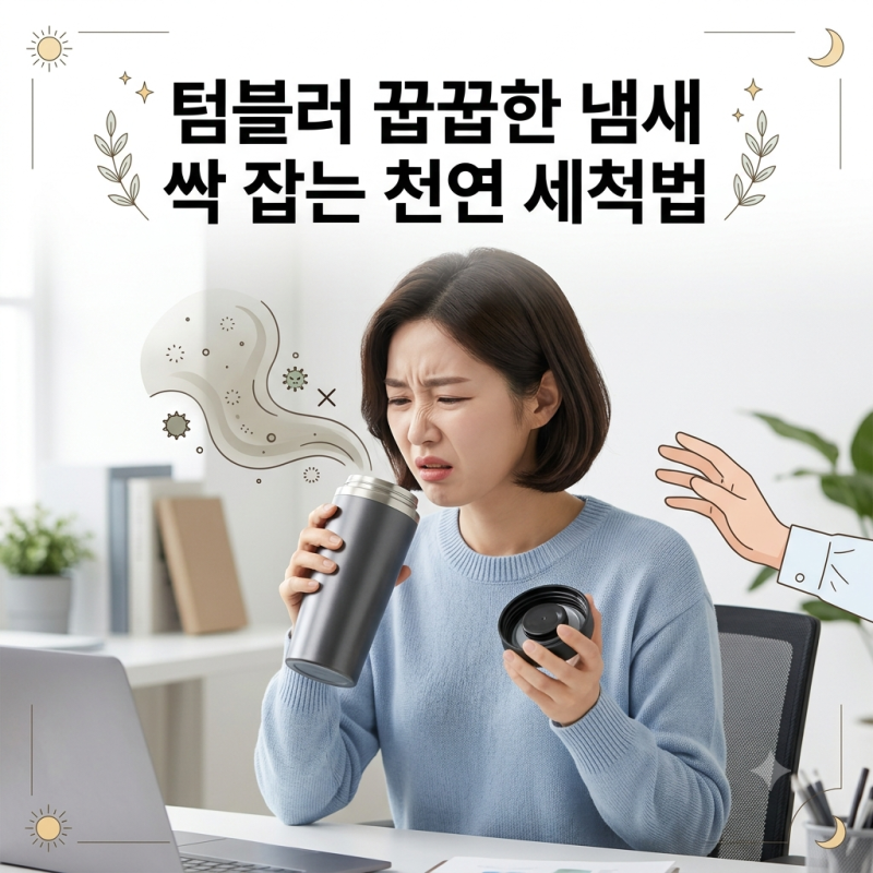 텀블러나 물병 안쪽에서 꿉꿉한 냄새가 날 때 냄새 잡는 천연 세척법