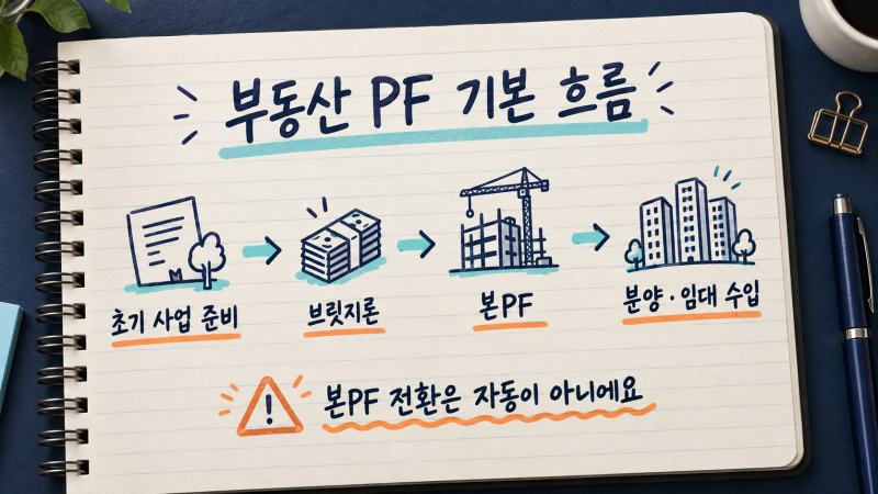 부동산 PF란｜브릿지론·본PF·ABCP를 한 흐름으로 이해하기
