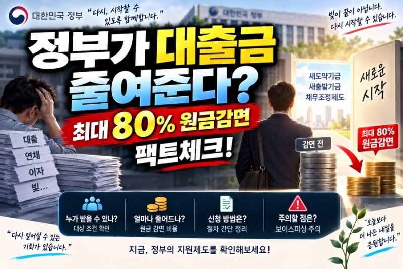 대출금 줄여준다는 정부제도, 진짜일까? 최대 원금 감면 ‘새도약기금’ 총정리