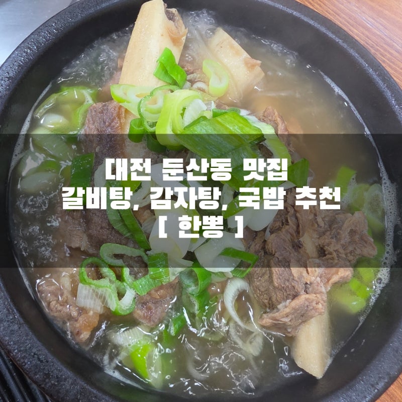 대전 둔산동 맛집 갈비탕, 감자탕, 국밥 추천 [ 한뽕 ]