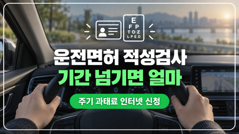 운전면허 적성검사 갱신 기간과 과태료, 인터넷 신청 방법