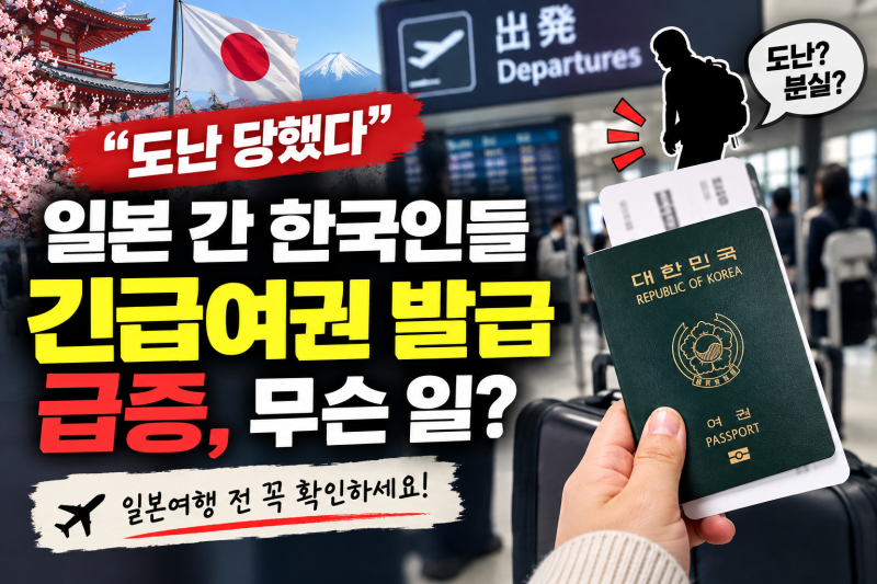 일본 간 한국인들 '긴급여권' 신청 증가, 무슨 일일까?