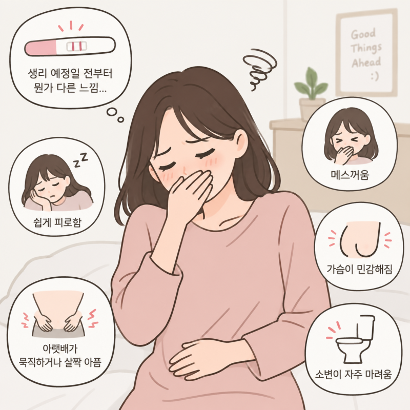 임신 극초기증상 언제부터? 착상혈·가슴통증·아랫배 증상 총정리