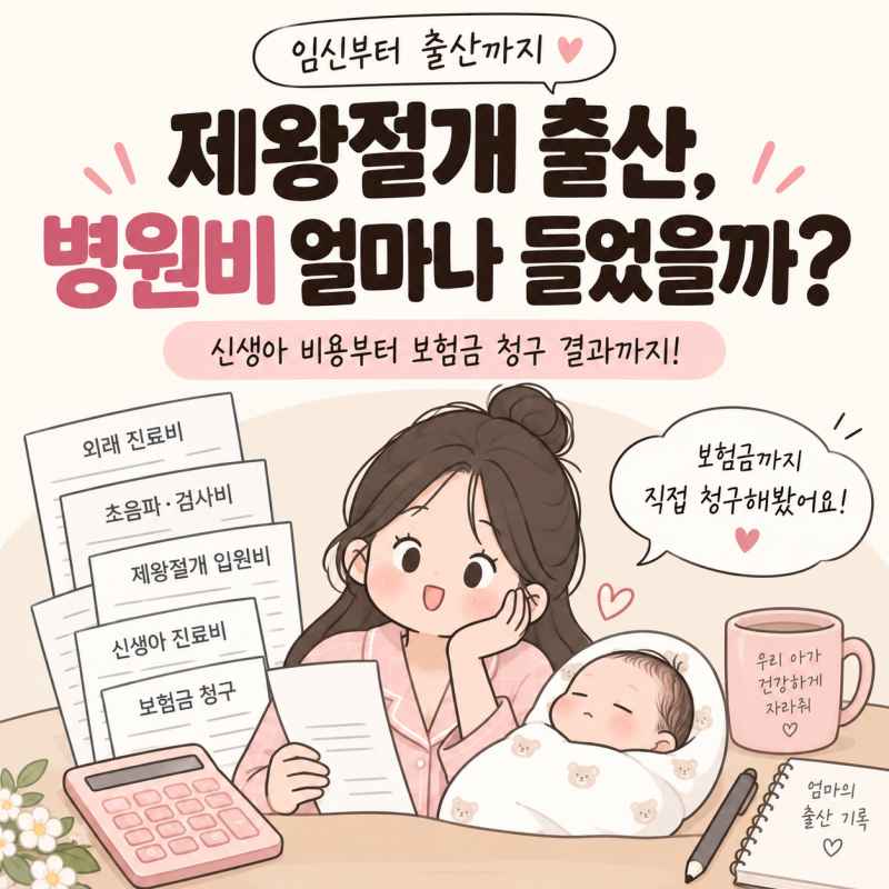 제왕절개 출산, 병원비 실제 얼마 들었을까?｜신생아 비용+보험금 청구 결과