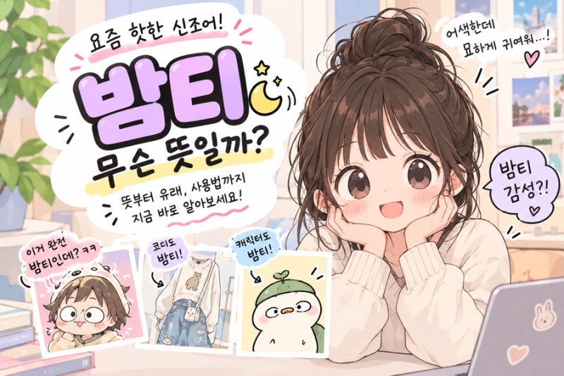 요즘 신조어 ‘밤티’ 뜻과 유래 총정리｜밤티 감성은 무슨 뜻일까?