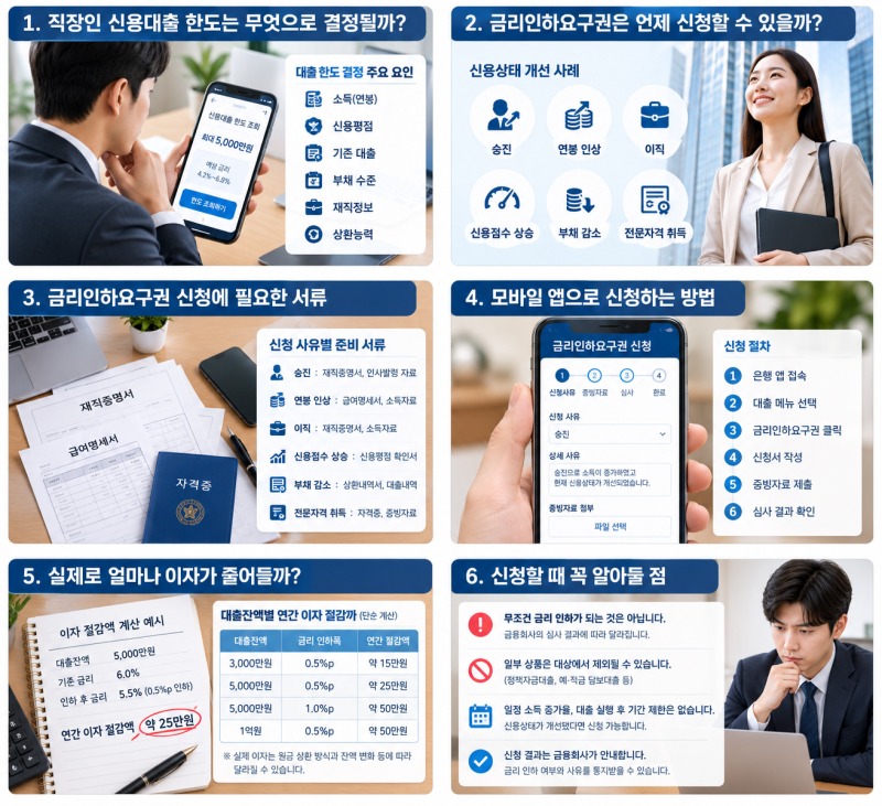 직장인 신용대출 한도 늘리고 금리 낮추는 법