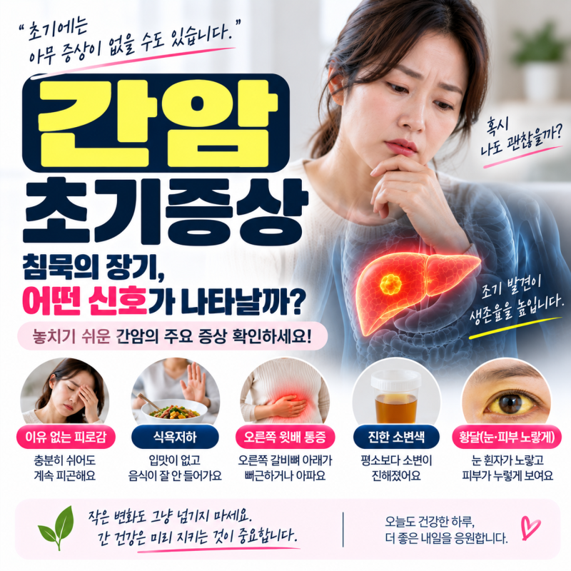 간암 초기증상은 거의 없다? 간암 증상과 치료방법 5년 생존율까지