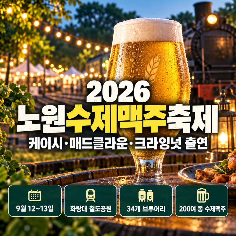 2026 노원수제맥주축제 케이시·매드클라운·크라잉넛 출연