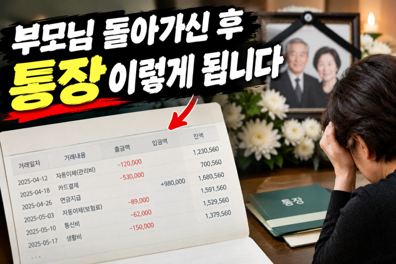 가족이 사망했다면 금융거래부터 확인, 2026년 신속차단 시스템