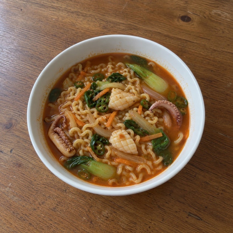 오징어짬뽕 라면 맛있게 끓이는 법 오징어 넣은 볶음짬뽕 레시피