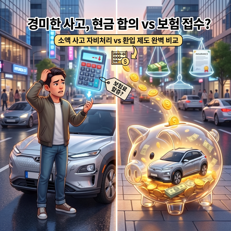 자동차보험 소액 사고 자비 처리 vs 보험 처리 비교와 보험금 환입 제도 완벽 가이드핵심 3줄 ....