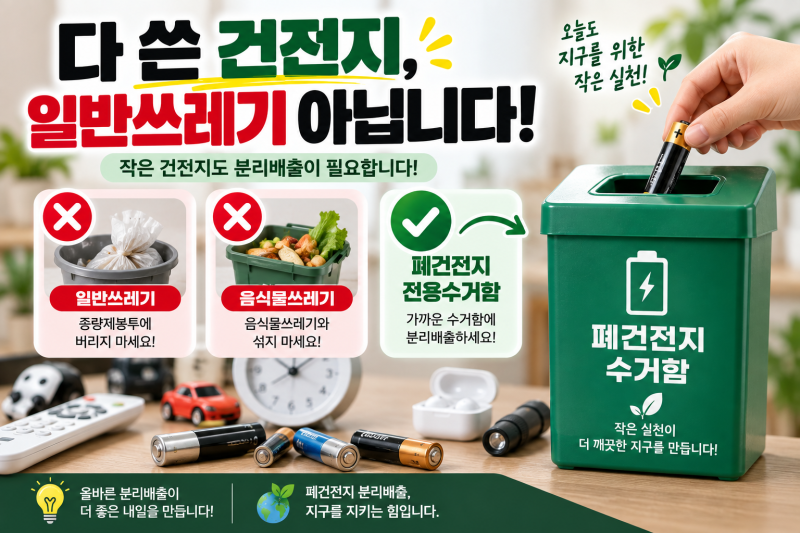 폐건전지 버리는 법, 수거함 위치와 보조배터리 분리배출 방법