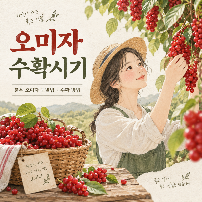오미자 수확시기 언제가 좋을까? 붉은 오미자 구별법 수확 방법