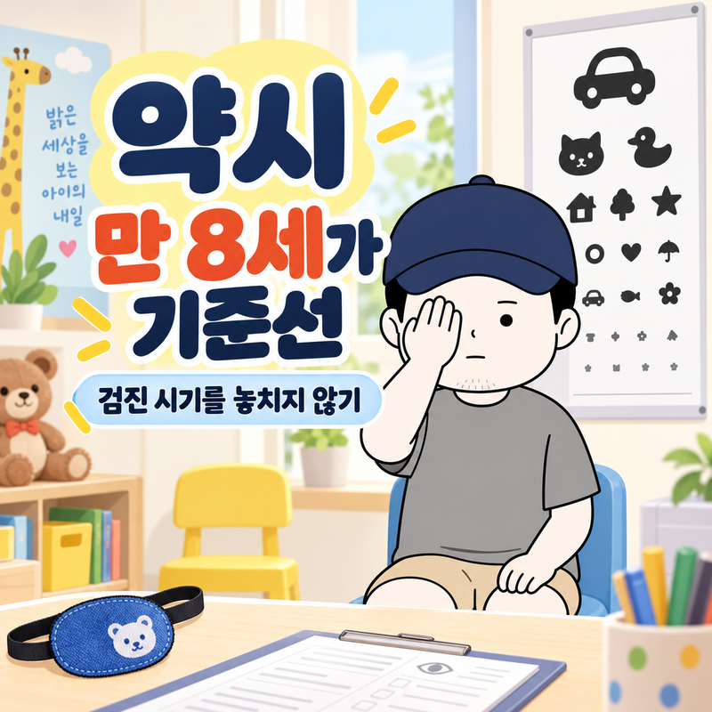 약시는 안경만으로 끝나지 않을 수 있습니다, 만 8세 전 확인이 중요합니다
