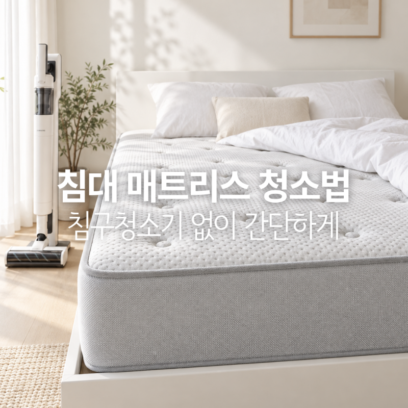 침대 매트리스 청소 방법, 침구청소기 없이 먼지 냄새제거까지