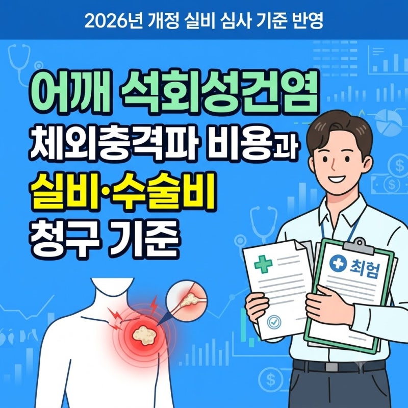 어깨 석회성건염 체외충격파 치료 비용과 실비 보험금 청구 기준