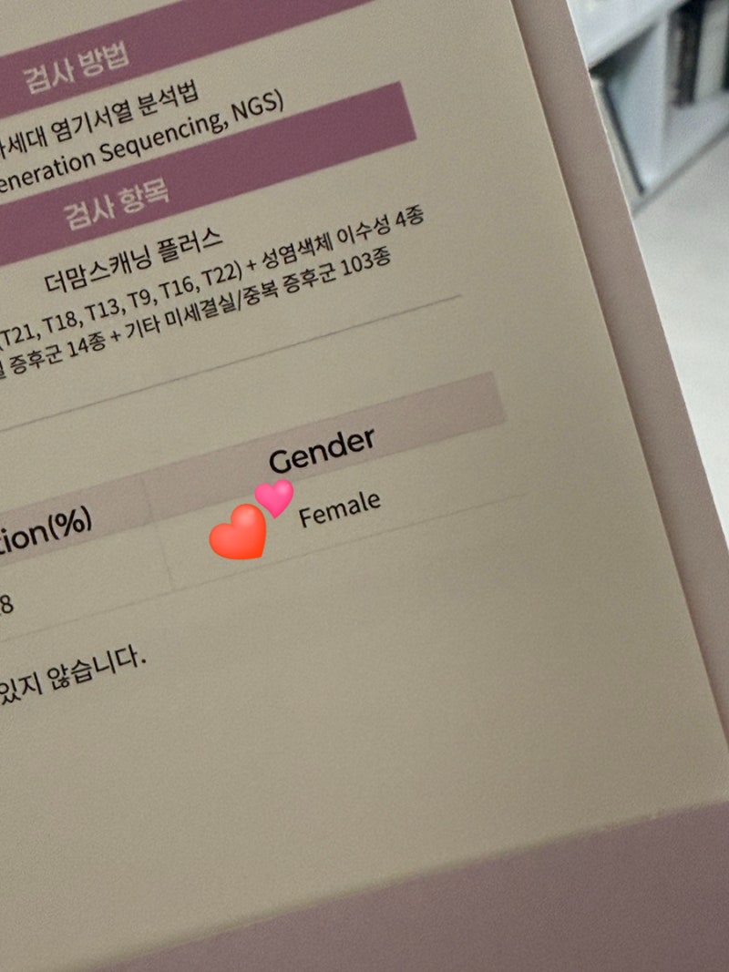 허유재병원 니프티검사 더맘스캐닝플러스 후기