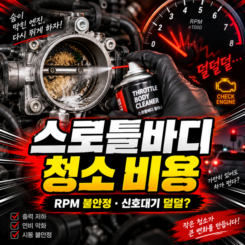 스로틀바디 청소 비용, 3만~5만 원이면 될까