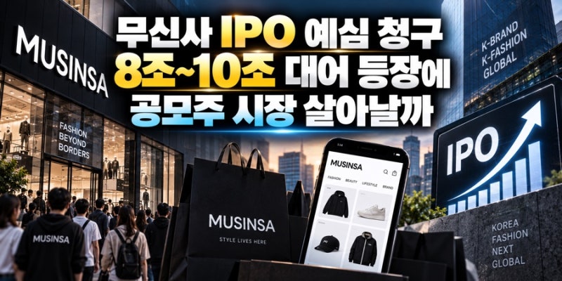 무신사 IPO 예심 청구｜8조~10조 대어 등장에 공모주 시장 살아날까