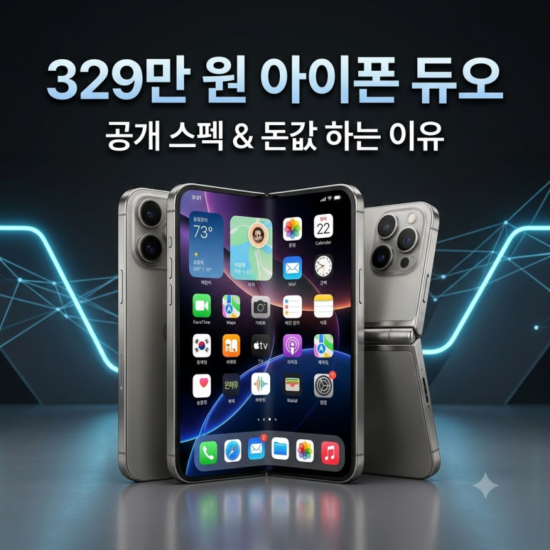 329만 원짜리 아이폰? ‘아이폰 듀오’ 공개 스펙과 돈값 하는 이유 3가지 (가격·스펙 솔직 정....