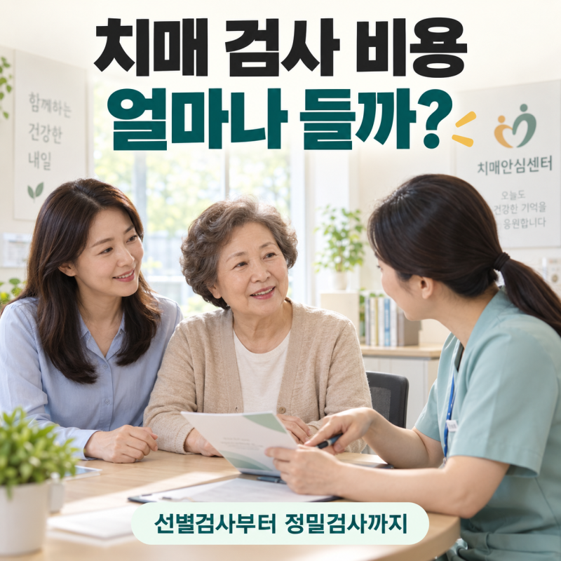 치매 검사 비용 총정리: 보건소 선별검진부터 대학병원 뇌 MRI 건강보험 적용 기준