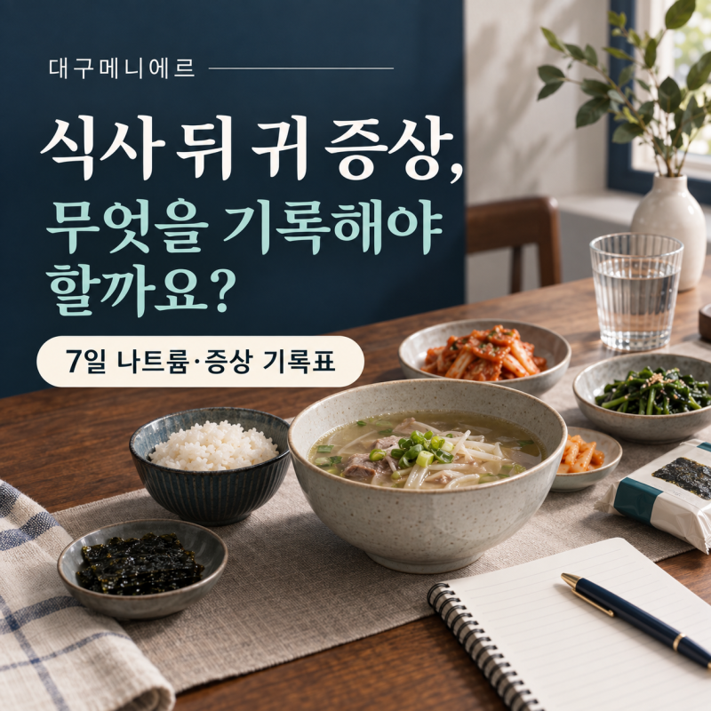 대구메니에르, 짠 음식보다 먼저 살펴볼 7일 식사·증상 기록법