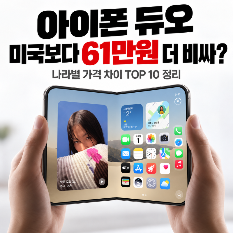 "아이폰 듀오 미국보다 61만원 더 비싸?"나라별 가격 차이 TOP 10 정리