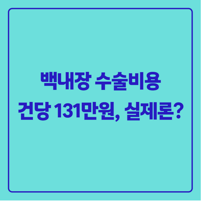 백내장 수술비용 얼마나 들까? 노인백내장수술비용부터 보험 청구까지 정리