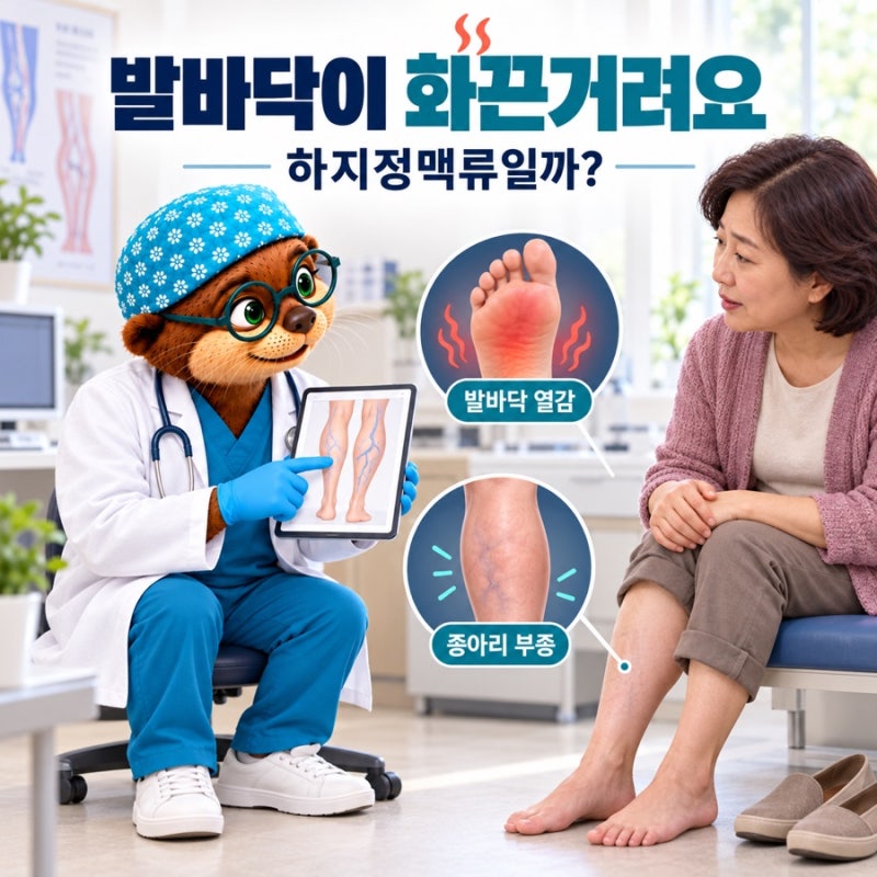 발바닥이 화끈거려요｜하지정맥류일까? 신경·동맥·피부 원인 구분법